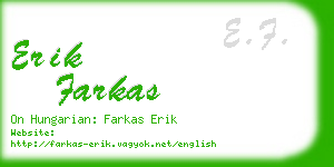 erik farkas business card